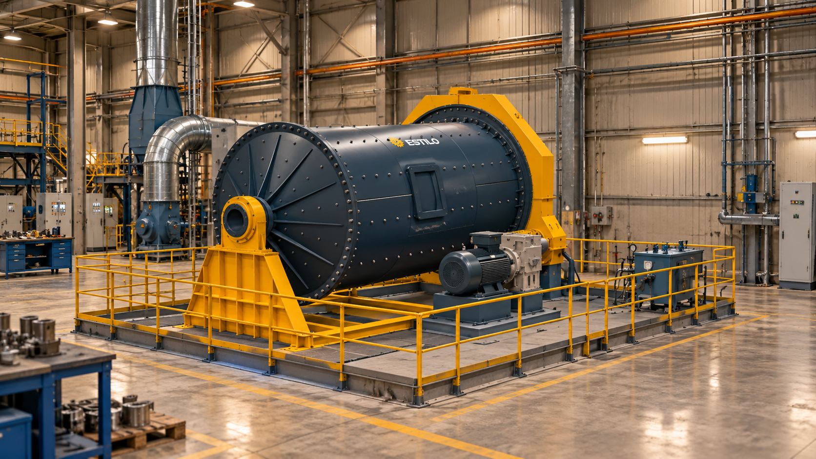 Estilo ball mill prepared for full-scale augmented reality placement